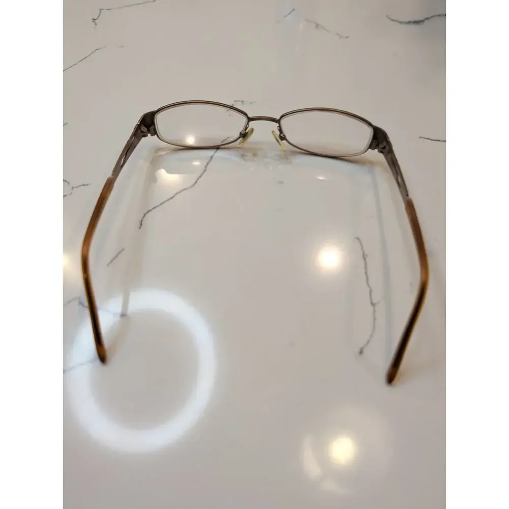 Jill Stuart Women’s Eyeglasses Frame Gold Metal Oval Braided Wire Temple Rx-Able